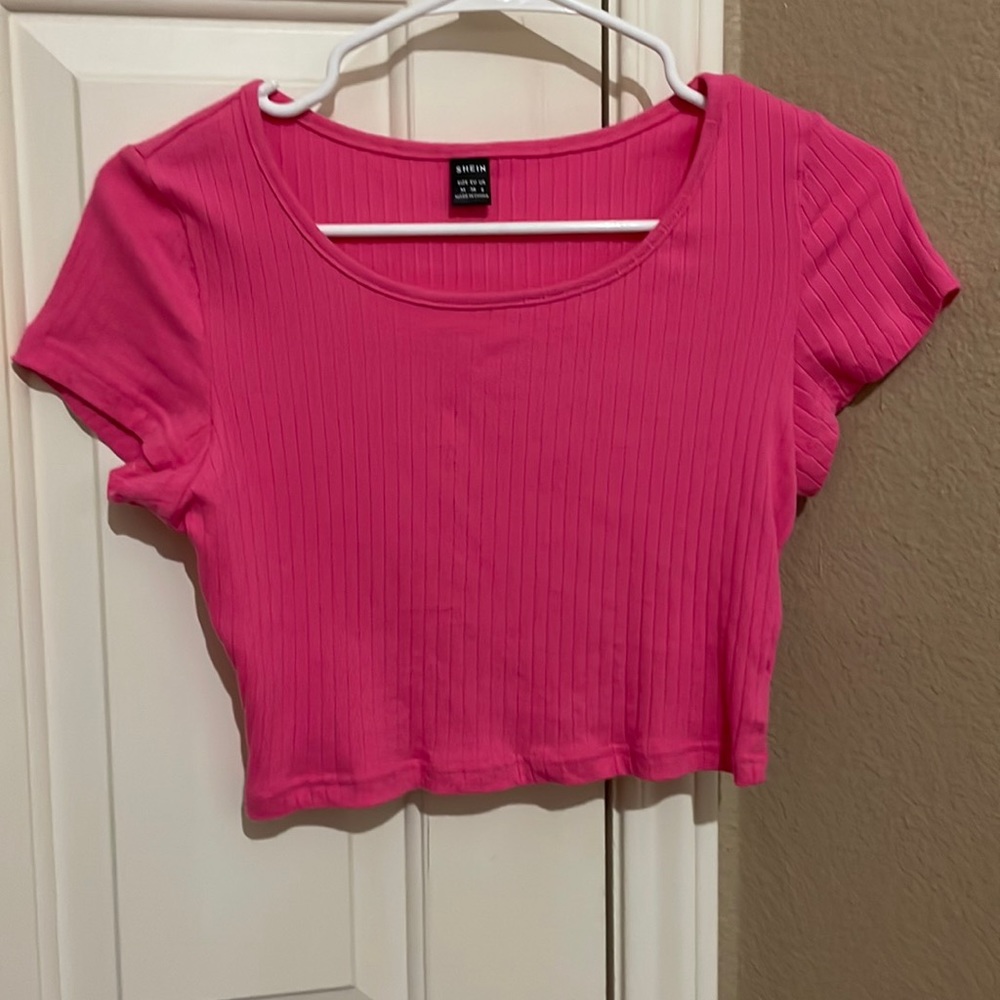 hot pink crop top
